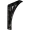 Ekena Millwork Nevio Wrought Iron Bracket, (Single center brace), Antiqued Warm Silver 1 1/2"W x 5 1/2"D x 8"H BKTM01X05X08SNEAWS - alternate 1